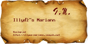 Illyés Mariann névjegykártya