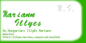mariann illyes business card